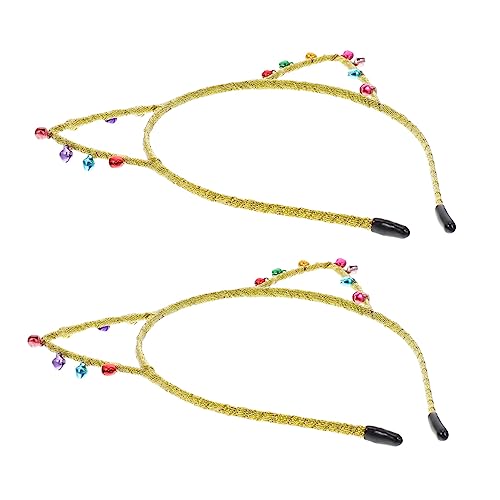 DECORNIJIA 2 Stück Teiliges Katzenohren Haarband mit Glocken Dekoratives Party Haarreifen Langlebig und Komfortabel Geeignet für Weihnachtsfest Cosplay und Mottopartys Modisches Damen von DECORNIJIA