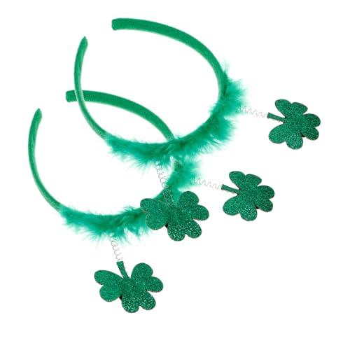 DECORNIJIA 2 Stück Teiliges Kleeblatt Haarreif für Patrick's Day Langlebige Party Kopfbedeckung aus Hochwertigem Material Glitzernde Irische Haarschmuck Accessoires für Festliche Anlässe DECORNIJIA 2 Stück Teiliges Kleeblatt Haarreif für Patrick's Day Langlebige Party Kopfbedeckung aus Hochwertigem Material Glitzernde Irische Haarschmuck Accessoires für Festliche Anlässe von DECORNIJIA