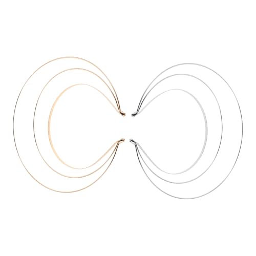 DECORNIJIA 2 Stück Teiliges Metalldraht Stirnband mit Dreilagigem Heiligenschein Antikes Design DIY Haarschmuck für Halloween Göttin Kostüm Cosplay Hanfu und Festliche Anlässe Gold Silber von DECORNIJIA