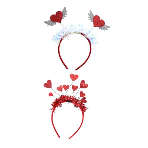 DECORNIJIA 2 Stück Valentinstag Haarreif Set Teiliges Cartoon Design Bequeme Haaraccessoires für Partys und Festlichkeiten Süße Kopfdekoration für Damen DECORNIJIA 2 Stück Valentinstag Haarreif Set Teiliges Cartoon Design Bequeme Haaraccessoires für Partys und Festlichkeiten Süße Kopfdekoration für Damen von DECORNIJIA