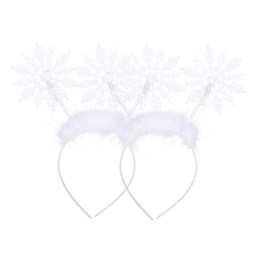 DECORNIJIA 2 Stück Weihnachtlicher Haarschmuck Weiß Schneeflocken Haarreif Party Kostüm Festlicher Haarschmuck für Weihnachten und Feierlichkeiten DECORNIJIA 2 Stück Weihnachtlicher Haarschmuck Weiß Schneeflocken Haarreif Party Kostüm Festlicher Haarschmuck für Weihnachten und Feierlichkeiten von DECORNIJIA