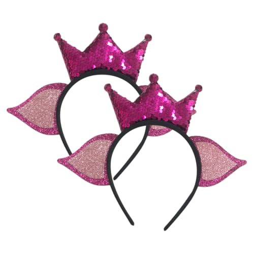 DECORNIJIA 2 Stück Zodiac Haarreifen Dekorative Stirnbänder für Mädchen Rosige Farben Leicht und Bequem Festlicher Haarschmuck für Party und Festival von DECORNIJIA