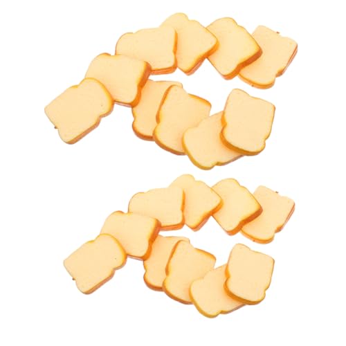 DECORNIJIA 20 Stück Simuliertes Lebensmittelhandwerk Kunstbrot Toastbrot-Partydekorationen künstliches Brot zur Dekoration Simulation künstliches Brot gefälschtes realistisches Essen PVC Gelb DECORNIJIA 20 Stück Simuliertes Lebensmittelhandwerk Kunstbrot Toastbrot-Partydekorationen künstliches Brot zur Dekoration Simulation künstliches Brot gefälschtes realistisches Essen PVC Gelb von DECORNIJIA