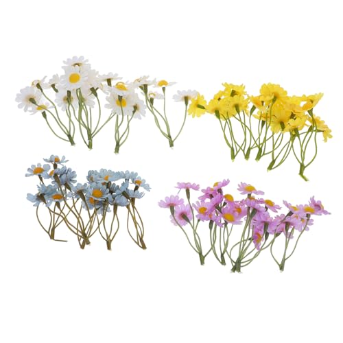 DECORNIJIA 20 Stück Teiliges Mini mit Stielen Realistisch Gestaltete Künstliche Blumen Weiß Gelb Blau und Lila Langlebige Dekoblumen für Garten Vase Puppenhaus und DIY Bastelprojekte DECORNIJIA 20 Stück Teiliges Mini mit Stielen Realistisch Gestaltete Künstliche Blumen Weiß Gelb Blau und Lila Langlebige Dekoblumen für Garten Vase Puppenhaus und DIY Bastelprojekte von DECORNIJIA