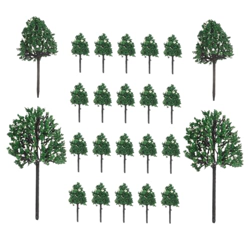 DECORNIJIA 24 Stück Teiliges Miniatur Baum Modell für Sandtisch Landschaft Künstliche Bäume für Architekturmodelle Landschaftsdekoration Leichtes DIY Zubehör für Modellbau und Eisenbahn von DECORNIJIA