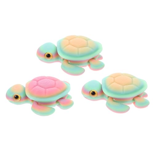 DECORNIJIA 3 Stück Luminöse Schildkrötenverzierungen winziges Meerestier-Ornament Accessoires für die Schildkrötenfigur aus Kristall Meeresschildkrötenfigur Meerestierfiguren von DECORNIJIA