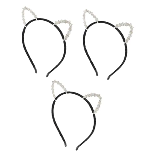 DECORNIJIA 3 Stück Teiliges Katzenohren Haarreif aus Langlebiger Legierung mit Funkelnden Strasssteinen Leichtes und Komfortables Stirnband für Damen Mädchen für Partys Cosplay Fasching und DECORNIJIA 3 Stück Teiliges Katzenohren Haarreif aus Langlebiger Legierung mit Funkelnden Strasssteinen Leichtes und Komfortables Stirnband für Damen Mädchen für Partys Cosplay Fasching und von DECORNIJIA