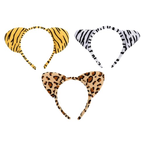 DECORNIJIA 3 Stück Teiliges Plüsch Haarreifen mit Niedlichen Tierohren Weiche Stirnbänder für Cartoon Haarband für Karneval Halloween Cosplay und Festliche Haar deko DECORNIJIA 3 Stück Teiliges Plüsch Haarreifen mit Niedlichen Tierohren Weiche Stirnbänder für Cartoon Haarband für Karneval Halloween Cosplay und Festliche Haar deko von DECORNIJIA