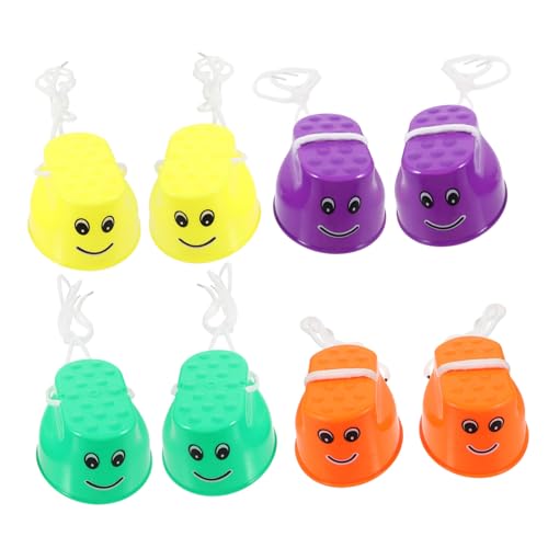 DECORNIJIA 4 Paare Stelzen mit Rutschfester Plattform Bunte Eimer Stelzen für Motorische Entwicklung Balance Koordinationstraining Robustes Kunststoffspielzeug für Drinnen und Draußen DECORNIJIA 4 Paare Stelzen mit Rutschfester Plattform Bunte Eimer Stelzen für Motorische Entwicklung Balance Koordinationstraining Robustes Kunststoffspielzeug für Drinnen und Draußen von DECORNIJIA