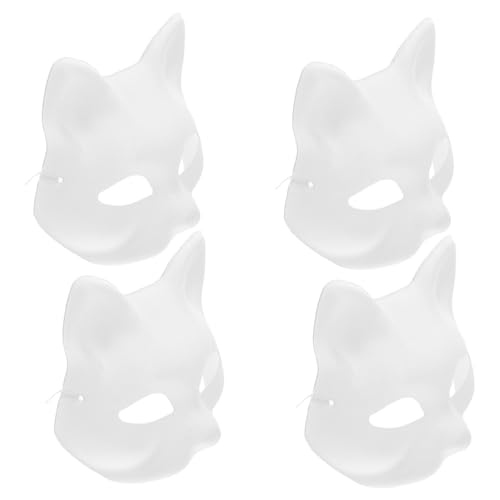 DECORNIJIA 4 Stück Teiliges DIY Katzenmasken aus Umweltfreundlichem Papierzellstoff Leichte Bequeme Tiermasken zum Bemalen für Karneval Kostümparty Cosplay und Kreative DECORNIJIA 4 Stück Teiliges DIY Katzenmasken aus Umweltfreundlichem Papierzellstoff Leichte Bequeme Tiermasken zum Bemalen für Karneval Kostümparty Cosplay und Kreative von DECORNIJIA