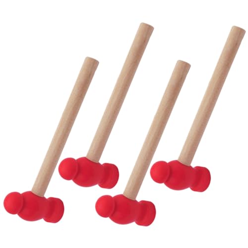 DECORNIJIA 4 Stück Teiliges Holzhammer für Simulation Kleiner Holzhammer Robust und Sicher Pädagogisch für Jungen und Mädchen für Eltern Junge Mädchen Spiel und von DECORNIJIA