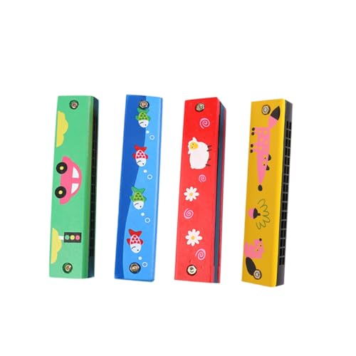 DECORNIJIA 4 Stück Teiliges Holzmundharmonika mit Löchern Pädagogisches Musikspielzeug für Doppelte Reihe Bunte Muster Fördert Wahrnehmung und Motorik Sicher und Langlebig DECORNIJIA 4 Stück Teiliges Holzmundharmonika mit Löchern Pädagogisches Musikspielzeug für Doppelte Reihe Bunte Muster Fördert Wahrnehmung und Motorik Sicher und Langlebig von DECORNIJIA