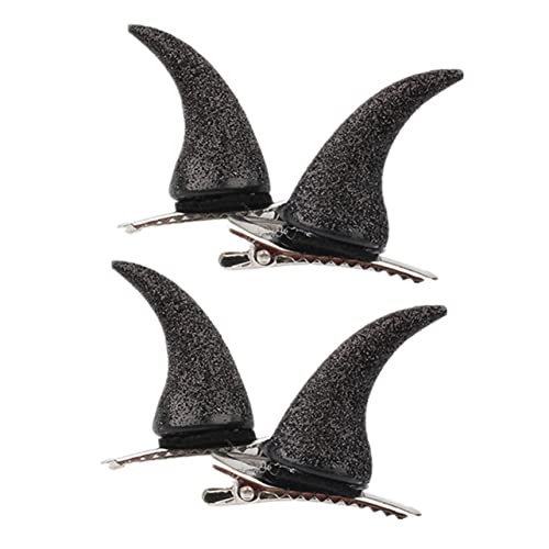 DECORNIJIA 4 Stück Teiliges Teufelshorn Haarklammern Schwarzer Halloween Haarschmuck mit Glitzereffekt Leichte Hörner Haarspangen für Damen Cosplay Party Zubehör DECORNIJIA 4 Stück Teiliges Teufelshorn Haarklammern Schwarzer Halloween Haarschmuck mit Glitzereffekt Leichte Hörner Haarspangen für Damen Cosplay Party Zubehör von DECORNIJIA