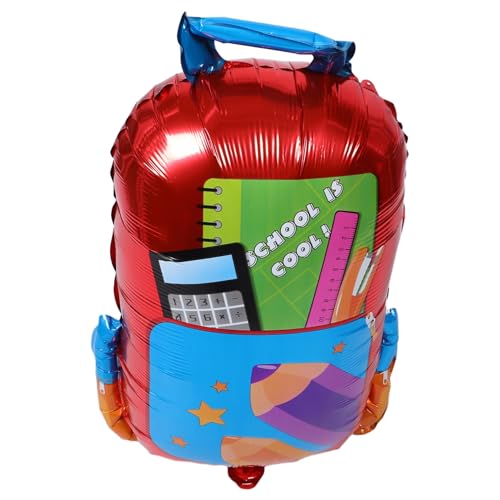 DECORNIJIA 5 Stück Teiliges Schulranzen Luftballons aus Aluminiumfolie Wiederverwendbare Kinderfreundliche Dekoration für Kindergarten und Schulanfang Festliche Interaktive Rückkehr zur von DECORNIJIA