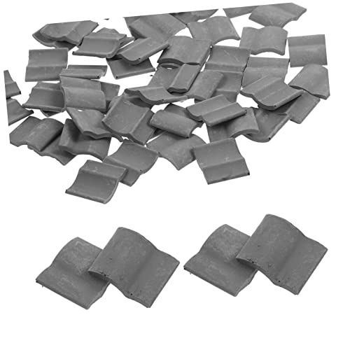 DECORNIJIA 50 Stück Mini-Steine Dach winzig Miniaturen gefälschter Ziegelstein Micro Bricks Miniaturziegel Micro Landscape Decor Ton von DECORNIJIA