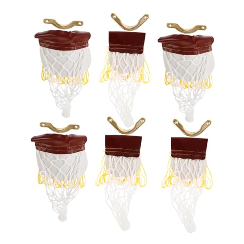 DECORNIJIA 6 Sätze Mini Billardtisch Netztaschen mit Kleinen Eckkörben Praktische Drop Basket Billardtaschen für Billardtisch Langlebiges Zubehör für Einfache Ballaufbewahrung von DECORNIJIA