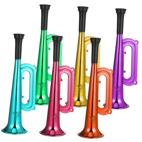 DECORNIJIA 6 Stück Teiliges Bunte Kunststoff Trompeten Lustige Fan Tröten für Sport und Party Cheer Hörner Robustes Musikinstrument für Spiele und Familienfeiern DECORNIJIA 6 Stück Teiliges Bunte Kunststoff Trompeten Lustige Fan Tröten für Sport und Party Cheer Hörner Robustes Musikinstrument für Spiele und Familienfeiern von DECORNIJIA