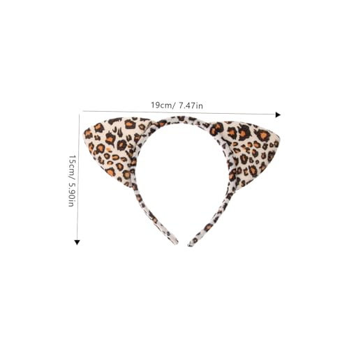 DECORNIJIA 6 Stück Teiliges Katzenohren Stirnband mit Leopardmuster Niedliches Cartoon Design Hautfreundlich und Langlebig Bequemes Cosplay Zubehör für Karnevalspartys von DECORNIJIA