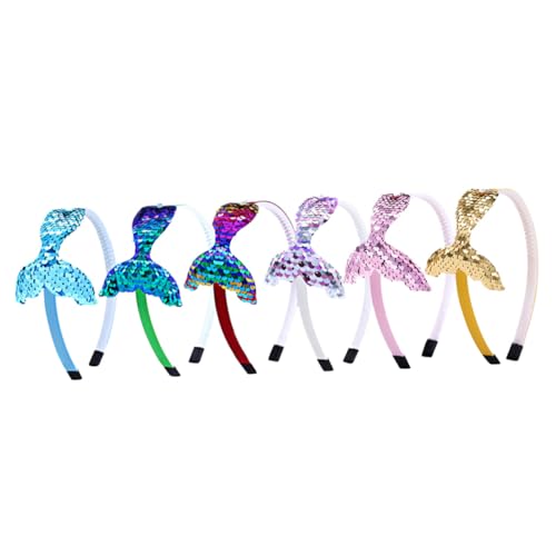 DECORNIJIA 6 Stück Teiliges Meerjungfrau Stirnband für Mädchen Bunte Pailletten Haarschmuck Langlebig und Dekorativ für Cosplay Party und Kindergeburtstag DECORNIJIA 6 Stück Teiliges Meerjungfrau Stirnband für Mädchen Bunte Pailletten Haarschmuck Langlebig und Dekorativ für Cosplay Party und Kindergeburtstag von DECORNIJIA