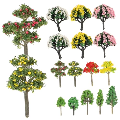 DECORNIJIA 60 Stück Teiliges Miniatur Modellbäume Set für DIY Landschaften Sandtisch Dekoration Mikro Landschaftsbau Architektur Zubehör von DECORNIJIA