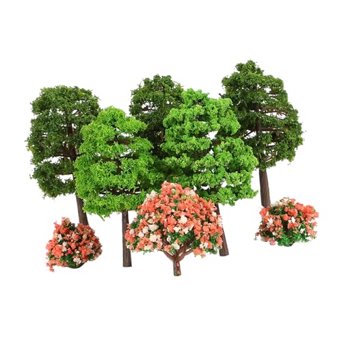 DECORNIJIA 70Stücke Mini Baummodell Simulation Pflanzenmodell für Feengarten und Mikrolandschaftsdekoration für Sandtische und Gartenlayout Zartes Lebendiges Design von DECORNIJIA