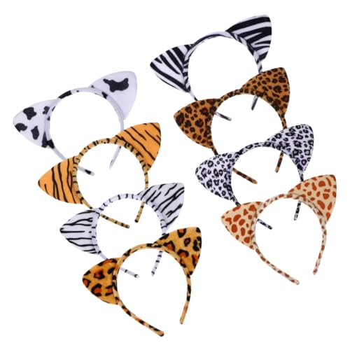 DECORNIJIA 8 Stück Teiliges Tierohren Haarreif Bunte Katzen Zebra Tiger und Leopardenohren für Halloween Kostümpartys Karneval und Cosplay Events DECORNIJIA 8 Stück Teiliges Tierohren Haarreif Bunte Katzen Zebra Tiger und Leopardenohren für Halloween Kostümpartys Karneval und Cosplay Events von DECORNIJIA