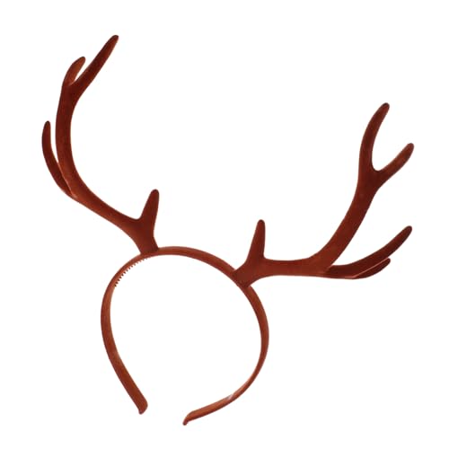 DECORNIJIA Antler Headband Damen Haarreif Weihnachtskopfband PVC Langlebig Verstellbar Unisex für Party Kostüm Festliches Accessoire Braun DECORNIJIA Antler Headband Damen Haarreif Weihnachtskopfband PVC Langlebig Verstellbar Unisex für Party Kostüm Festliches Accessoire Braun von DECORNIJIA