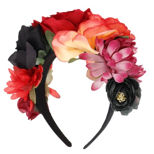 DECORNIJIA Blumen Haarschmuck Modischer Haarkranz für Halloween und Partys Dekorativer Haarreif mit Rosen für Braut und Kostüm Einfach zu Tragen Bequem und Sicher DECORNIJIA Blumen Haarschmuck Modischer Haarkranz für Halloween und Partys Dekorativer Haarreif mit Rosen für Braut und Kostüm Einfach zu Tragen Bequem und Sicher von DECORNIJIA