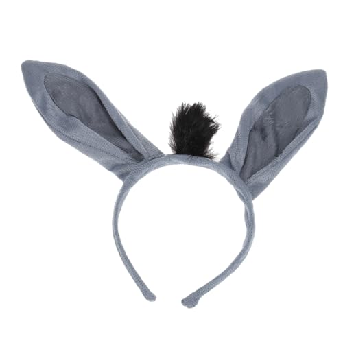 DECORNIJIA Damen Stirnband mit Grauen Eselohren Dekoratives Party Haarband Leichtes Bequemes Kopfband für Kostüm Karneval Fasching und Fotoshooting Langlebiges Tier Accessoire DECORNIJIA Damen Stirnband mit Grauen Eselohren Dekoratives Party Haarband Leichtes Bequemes Kopfband für Kostüm Karneval Fasching und Fotoshooting Langlebiges Tier Accessoire von DECORNIJIA