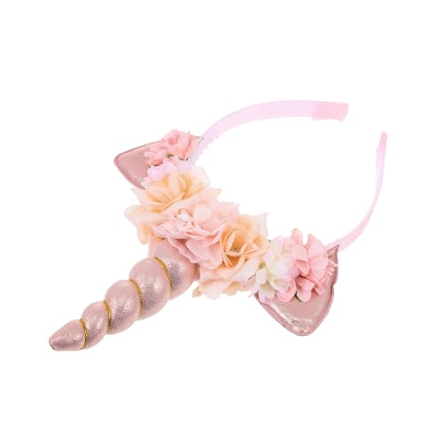 DECORNIJIA Einhorn Haarreif mit Blumen und Ohren für Mädchen Party Dekoration für Geburtstage Karneval und Cosplay Bequemes Leichtes Design Roségold DECORNIJIA Einhorn Haarreif mit Blumen und Ohren für Mädchen Party Dekoration für Geburtstage Karneval und Cosplay Bequemes Leichtes Design Roségold von DECORNIJIA