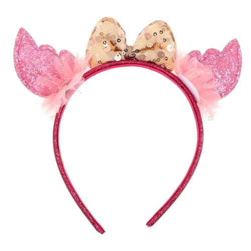DECORNIJIA Haarreif mit Glitzerndem Pailletten Schleifen Design Buntes Party Accessoire für Mädchen Geeignet für Geburtstagsfeiern Kostümfeste und Kinderbälle Modisches Stirnband von DECORNIJIA