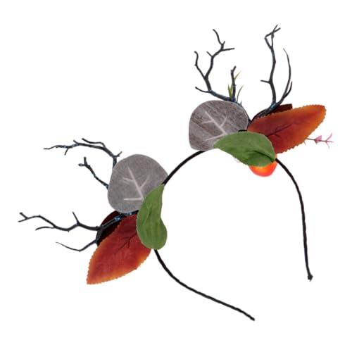 DECORNIJIA Halloween Haarreif mit Hirschgeweih Beeren Vogel Handgefertigtes Umweltfreundliches Cosplay Haarband für Erwachsene Bequemes Langlebiges Accessoire für Party und Fest von DECORNIJIA