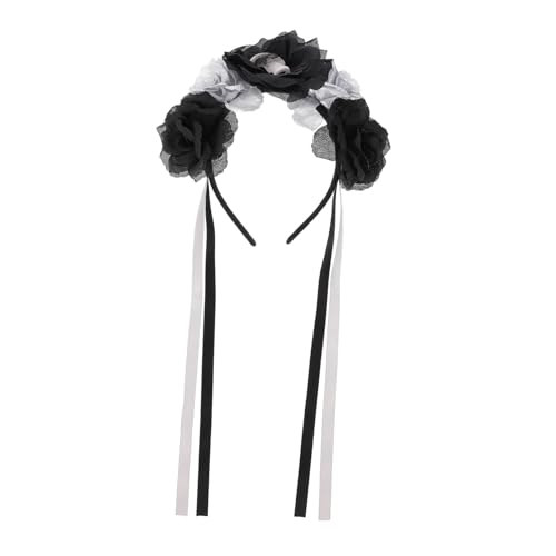 DECORNIJIA Halloween Haarschmuck Totenkopf Rosenkranz Haarreif Day Of The Dead Kopfschmuck für Party und Kostüm DECORNIJIA Halloween Haarschmuck Totenkopf Rosenkranz Haarreif Day Of The Dead Kopfschmuck für Party und Kostüm von DECORNIJIA