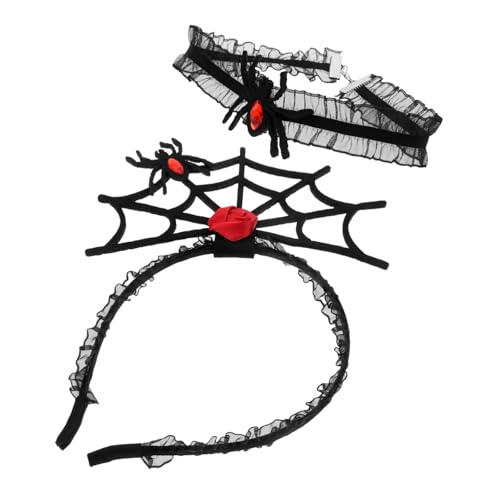 DECORNIJIA Halloween Kostüm Set Spinnen Haarreif und Choker Leichtes Material Komfortabel für Damen und Mädchen Party Cosplay Karneval Zubehör DECORNIJIA Halloween Kostüm Set Spinnen Haarreif und Choker Leichtes Material Komfortabel für Damen und Mädchen Party Cosplay Karneval Zubehör von DECORNIJIA
