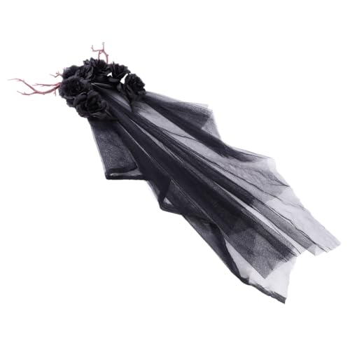 DECORNIJIA Halloween Party Haarreif mit Dekorativen Hirschgeweih Astornamenten Leichter Stoff Haarschmuck für Frauen und Mädchen für Halloween Kostüme und Wald Themenpartys von DECORNIJIA