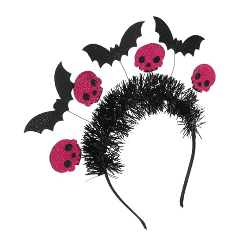 DECORNIJIA Halloween Schädel Fledermaus Haarreif Einzigartiges Kopfschmuck Requisit für Kostüm Party Karneval Foto Requisiten Erwachsene Vielseitige Kopfbedeckung von DECORNIJIA