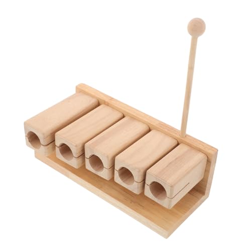 DECORNIJIA Holz-Percussion-Block -Musikinstrument mit Schlägel Pädagogisches Rhythmusspielzeug für Vorschule Familien Musikunterricht und Yoga-Meditation von DECORNIJIA