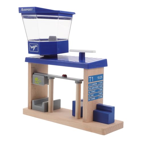 DECORNIJIA Holzflugzeug Stationszubehör für Interaktives Lernen Eisenbahnspielzeug für Sicheres Holzspielzeug Motorik und Kreativität für Spiel und Rollenspiel von DECORNIJIA