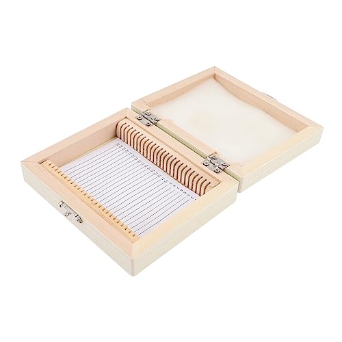 DECORNIJIA Kasten Biologische Slice-Box Deckel konkav Fleck Gitter Korb Bausatz Mini werkzeug Objektträgerbehälter für Mikroskope Kästen für Mikroskop-Objektträger Holz Beige DECORNIJIA Kasten Biologische Slice-Box Deckel konkav Fleck Gitter Korb Bausatz Mini werkzeug Objektträgerbehälter für Mikroskope Kästen für Mikroskop-Objektträger Holz Beige von DECORNIJIA