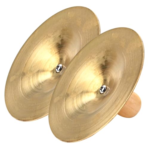 DECORNIJIA Kupferfarbene Fingerzimbeln Kleines Langlebiges Tanz Musikinstrument für Praktische Handbecken mit Kleinem Griff für Klare Klänge für Tanzparty und Eltern Junge Mädchen Musikspiel von DECORNIJIA