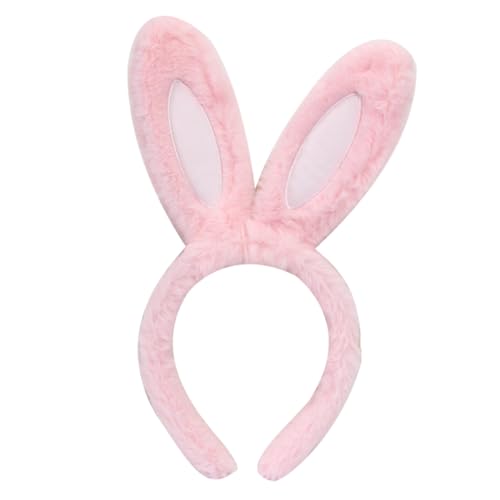DECORNIJIA Kuscheliges Hasenohren Stirnband für Mädchen und Frauen Leichter Kopfschmuck mit Niedlichen Kaninchenohren Party Dekoration und Kostüm Accessoire für Karneval Ostern und Cosplay von DECORNIJIA