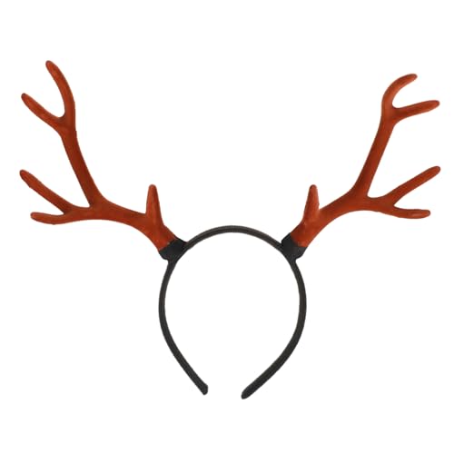 DECORNIJIA Leichtes Langlebiges Hirschgeweih Haarreif Weihnachts Kopfschmuck Rutschfestes Bequemes Xmas Haaraccessoire für Damen und Mädchen Festliches Rentier Stirnband Geschenkidee von DECORNIJIA