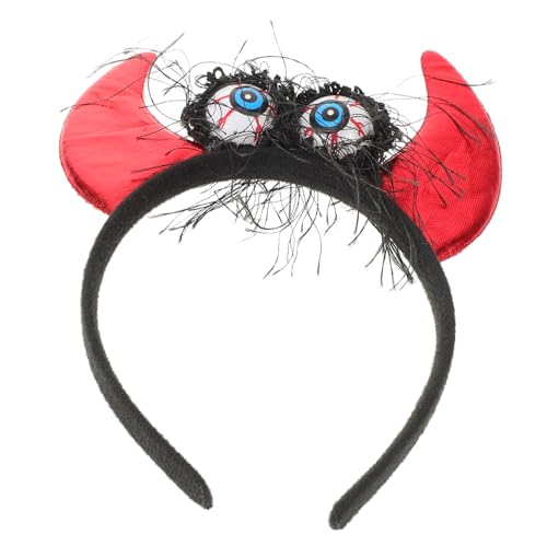 DECORNIJIA Leuchtendes Teufelshörner Haarband Halloween Kopfschmuck Unisex Kostüm Stirnband Party Zubehör für Karneval und Cosplay von DECORNIJIA