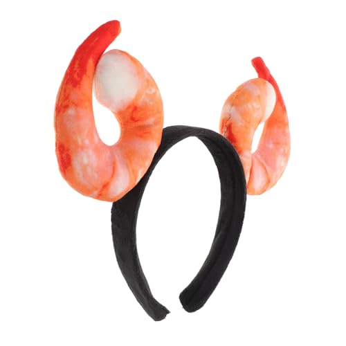 DECORNIJIA Lustiges Realistisch Gestaltetes Garnelen Haarband Doppelköpfiges Stirnband für Strandpartys Kostüm Events Cosplay Foto Requisiten und Halloween Geeignet für Altersgruppen von DECORNIJIA