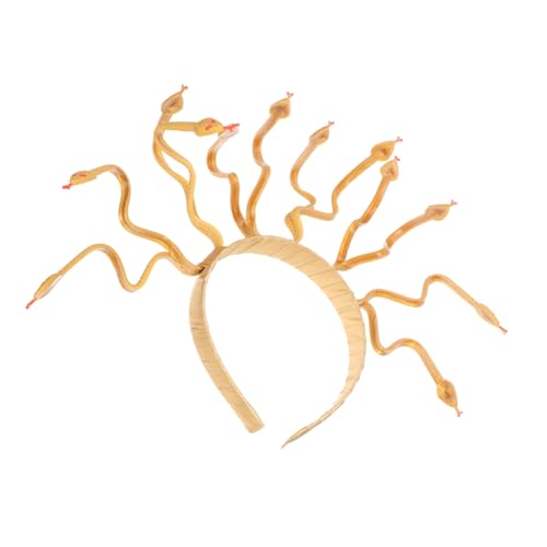 DECORNIJIA Medusa Halloween Kopfschmuck Schlangen Stirnband aus Goldfarbener Serpentine Haarreif für Cosplay Party Kostüm Zubehör Wiederverwendbarer Haarschmuck für Damen Mädchen DECORNIJIA Medusa Halloween Kopfschmuck Schlangen Stirnband aus Goldfarbener Serpentine Haarreif für Cosplay Party Kostüm Zubehör Wiederverwendbarer Haarschmuck für Damen Mädchen von DECORNIJIA