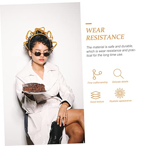 DECORNIJIA Medusa Schlangen Stirnband Goldfarben Cosplay Kopfschmuck Leicht Halloween Party Kostüm Zubehör Einzigartiges Design Komfortabel und Einfach Anzuziehen von DECORNIJIA