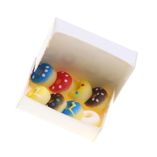 DECORNIJIA Miniature Donuts Miniatur Lebensmittel Dekoration Bunte Kunstkrapfen Für Puppenhaus Küche Basteln Familienerlebnis von DECORNIJIA