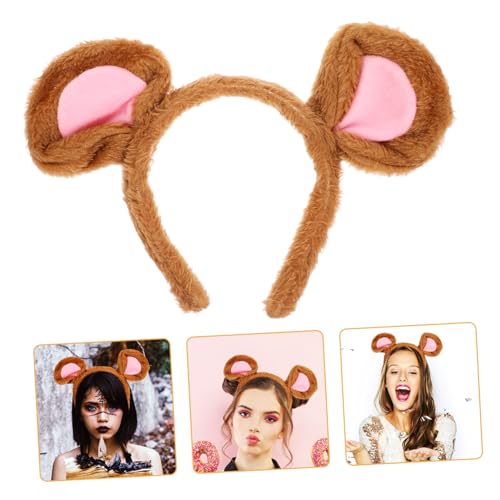 DECORNIJIA Niedliches Mausohren Haarreif Tierkostüm Plüsch Stirnband für Halloween Cosplay Party Erwachsene und Bequemes Weiches Material Einsetzbar von DECORNIJIA