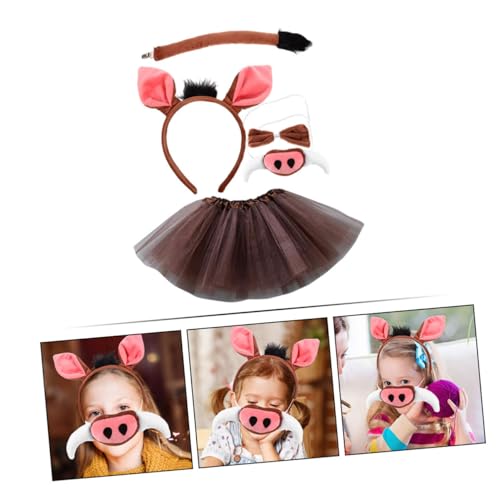 DECORNIJIA Pig Kostüm mit Weichem Schweineohren Stirnband Verstellbarer Nase und Niedliches Animal Cosplay für Halloween Karneval Party und Bühnenauftritte Komfortabel und Vielseitig DECORNIJIA Pig Kostüm mit Weichem Schweineohren Stirnband Verstellbarer Nase und Niedliches Animal Cosplay für Halloween Karneval Party und Bühnenauftritte Komfortabel und Vielseitig von DECORNIJIA