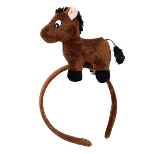 DECORNIJIA Plüsch Pferde Haarreif Neujahr Party Haarband Cartoon Tierkopf Stirnband für Frauen Party Haaraccessoire zum Waschen Gesichts und Cosplay DECORNIJIA Plüsch Pferde Haarreif Neujahr Party Haarband Cartoon Tierkopf Stirnband für Frauen Party Haaraccessoire zum Waschen Gesichts und Cosplay von DECORNIJIA